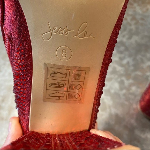 Jess Lea Boots Heel Ankle Woman’s 8 Bedazzled Beaded Studded Zip 4” square - Picture 3 of 15